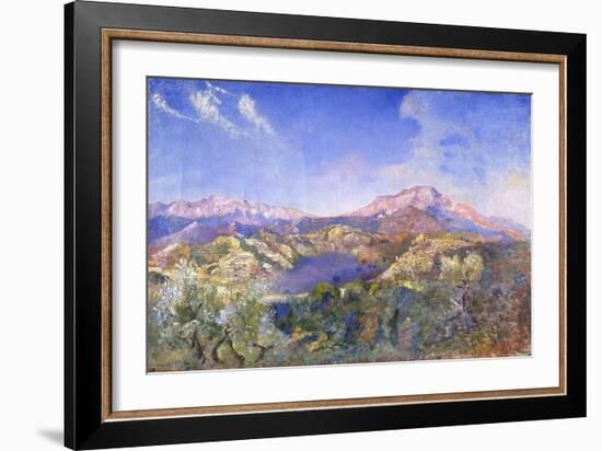 Italian Landscape (Oil on Canvas)-Annie Louisa Swynnerton-Framed Giclee Print