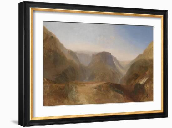 Italian Landscape, Probably Civita Di Bagnoregio-J. M. W. Turner-Framed Giclee Print