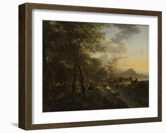 Italian Landscape with a Draughtsman, c.1650-52-Jan Both-Framed Giclee Print