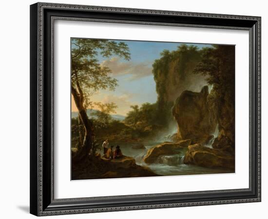 Italian Landscape with an Artist Sketching from Nature, C.1645-50 (Oil on Canvas)-Jan Both-Framed Giclee Print