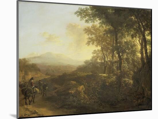 Italian Landscape with Mule Driver-Jan Both-Mounted Art Print