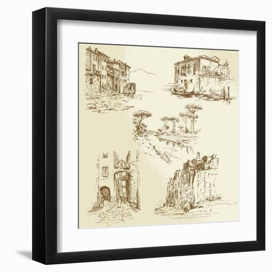 Italian Landscapes-canicula-Framed Art Print