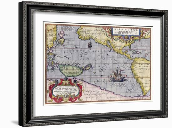 Italian Map Of The Pacific Ocean1589-Vintage Lavoie-Framed Giclee Print