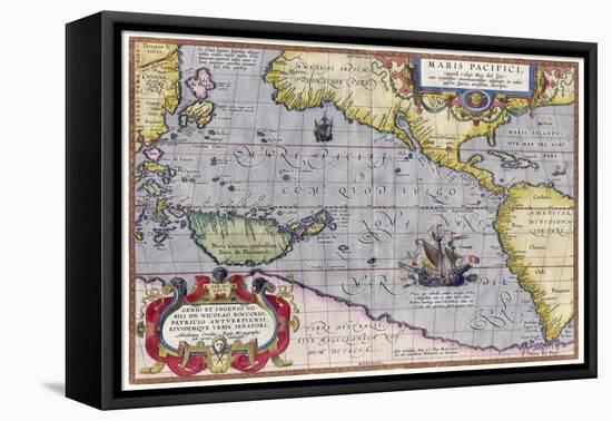 Italian Map Of The Pacific Ocean1589-Vintage Lavoie-Framed Premier Image Canvas