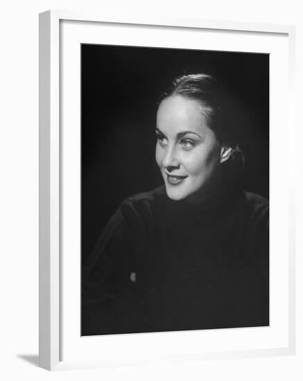 Italian Model Alida Valli Smiling-Bob Landry-Framed Premium Photographic Print