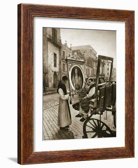 Italian Monks Remove Treasures from their Convent's Chapel for Safekeeping, 1943-4-null-Framed Giclee Print