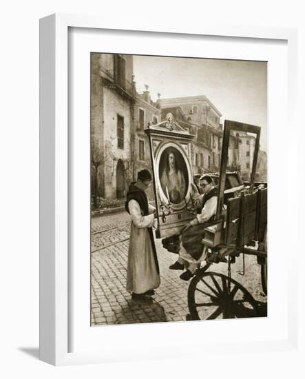 Italian Monks Remove Treasures from their Convent's Chapel for Safekeeping, 1943-4-null-Framed Giclee Print