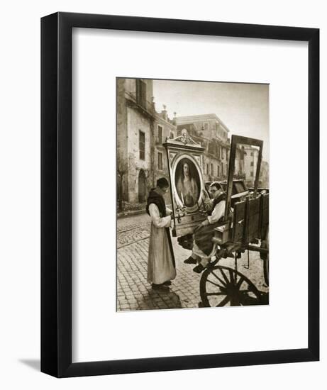 Italian Monks Remove Treasures from their Convent's Chapel for Safekeeping, 1943-4-null-Framed Premium Giclee Print