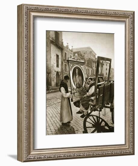 Italian Monks Remove Treasures from their Convent's Chapel for Safekeeping, 1943-4-null-Framed Giclee Print