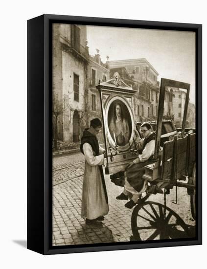 Italian Monks Remove Treasures from their Convent's Chapel for Safekeeping, 1943-4-null-Framed Premier Image Canvas