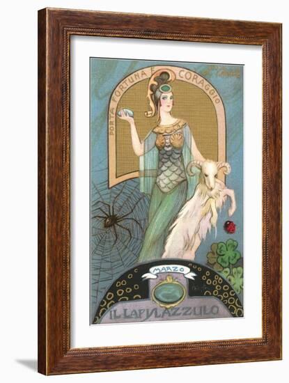 Italian Month Signs, March-null-Framed Art Print