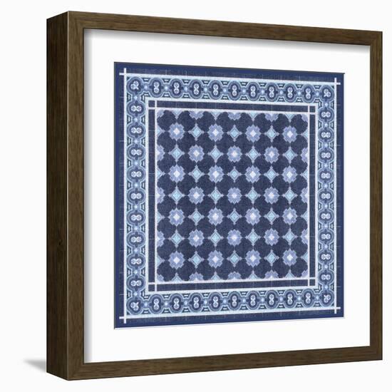 Italian Mosaic in Blue II-Vision Studio-Framed Art Print