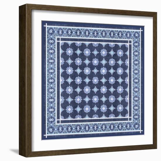 Italian Mosaic in Blue II-Vision Studio-Framed Art Print