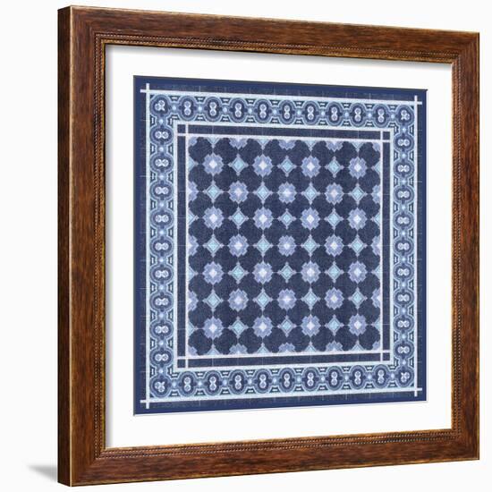 Italian Mosaic in Blue II-Vision Studio-Framed Art Print