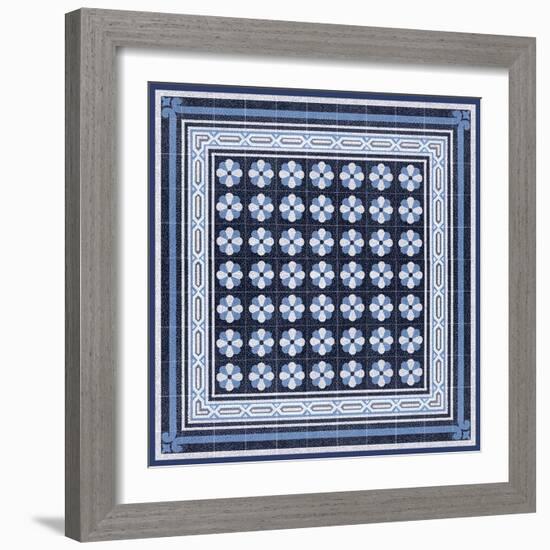 Italian Mosaic in Blue IV-Vision Studio-Framed Art Print