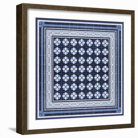 Italian Mosaic in Blue IV-Vision Studio-Framed Art Print