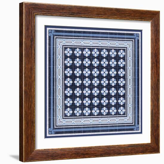 Italian Mosaic in Blue IV-Vision Studio-Framed Art Print