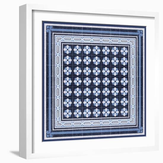 Italian Mosaic in Blue IV-Vision Studio-Framed Art Print