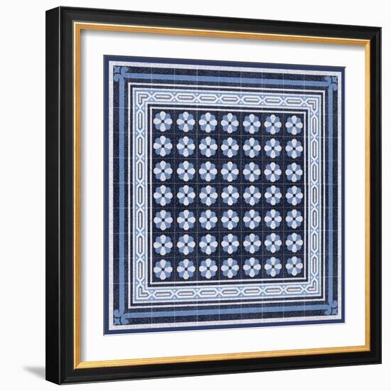 Italian Mosaic in Blue IV-Vision Studio-Framed Art Print