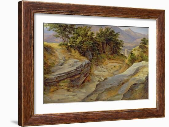 Italian Mountain Landscape, c.1824-Joachim Faber-Framed Giclee Print