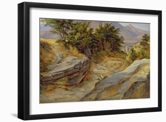 Italian Mountain Landscape, c.1824-Joachim Faber-Framed Giclee Print