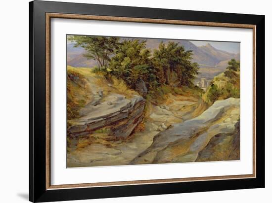 Italian Mountain Landscape, c.1824-Joachim Faber-Framed Giclee Print