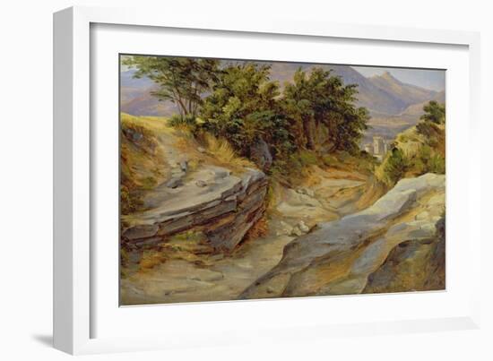 Italian Mountain Landscape, c.1824-Joachim Faber-Framed Giclee Print