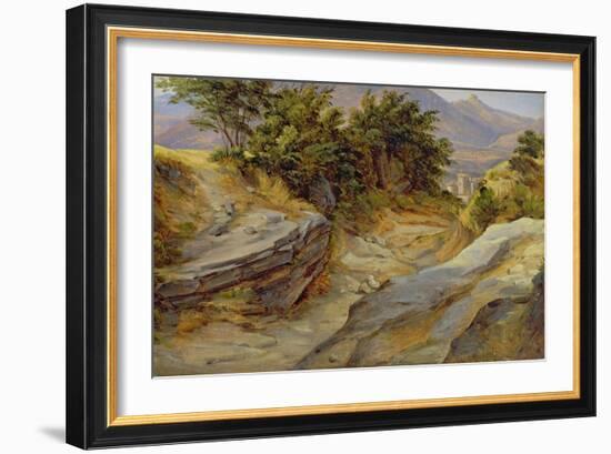 Italian Mountain Landscape, c.1824-Joachim Faber-Framed Giclee Print