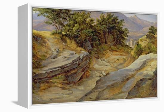 Italian Mountain Landscape, c.1824-Joachim Faber-Framed Premier Image Canvas