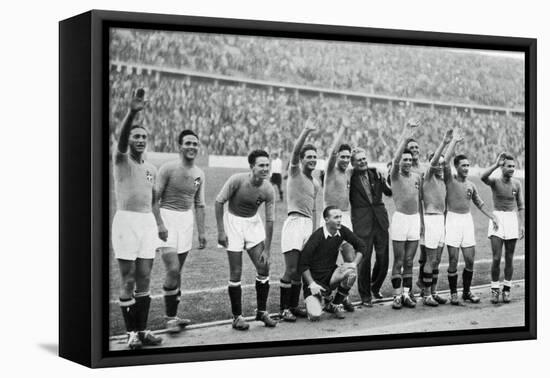 Italian National Football Team, Berlin Olympics, 1936-null-Framed Premier Image Canvas
