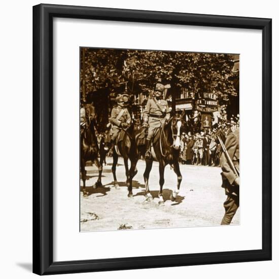 Italian officers during victory parade, 1918-Unknown-Framed Photographic Print