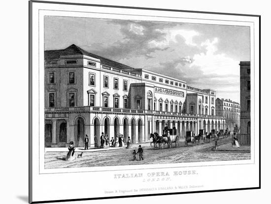 Italian Opera House, Haymarket, Westminster, London, Late 18th - Early 19th Century-null-Mounted Giclee Print