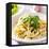 Italian Pasta with Pesto Sauce close up Photo-evren_photos-Framed Premier Image Canvas