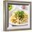 Italian Pasta with Pesto Sauce close up Photo-evren_photos-Framed Photographic Print