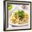 Italian Pasta with Pesto Sauce close up Photo-evren_photos-Framed Photographic Print