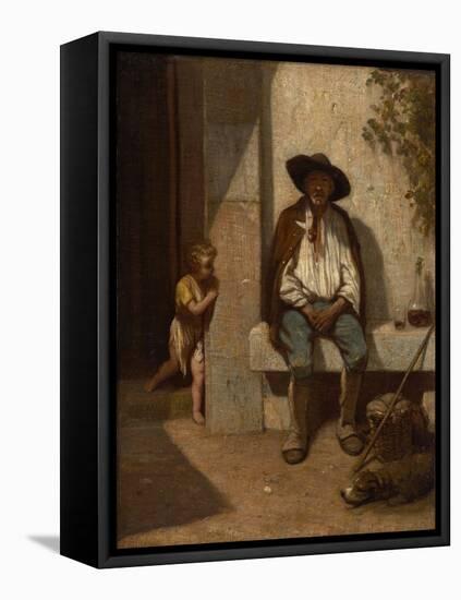 Italian Peasant, 1842 (Oil on Canvas)-Alexandre Gabriel Decamps-Framed Premier Image Canvas