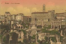 Naples - View of the Grand Hotel Santa Lucia and Mount Vesuvius. Postcard Sent in 1913-Italian Photographer-Giclee Print