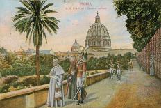 Pope Pius X in the Gardens of the Vatican, Rome. Postcard Sent in 1913-Italian Photographer-Giclee Print