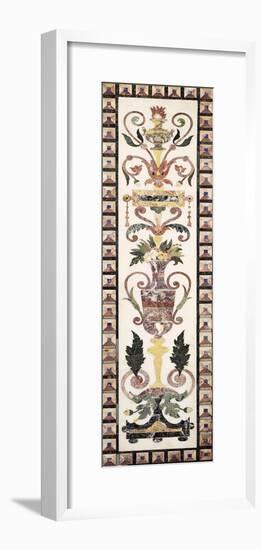 Italian Pietre Dura Inlaid White Marble Panel, Early 18th Century-null-Framed Giclee Print