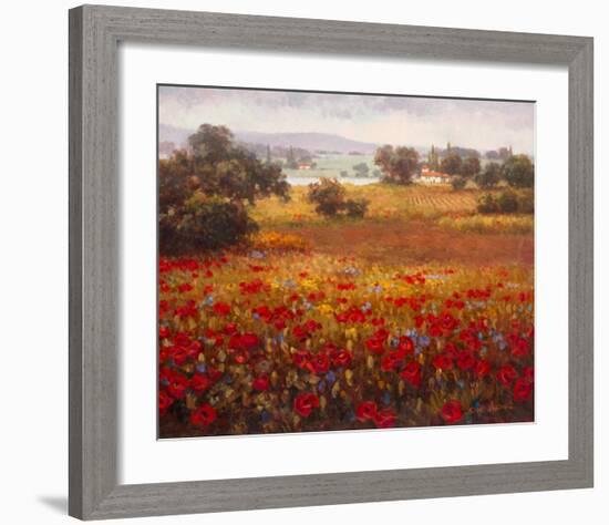 Italian Poppy Vista I-Ahn Seung Koo-Framed Art Print