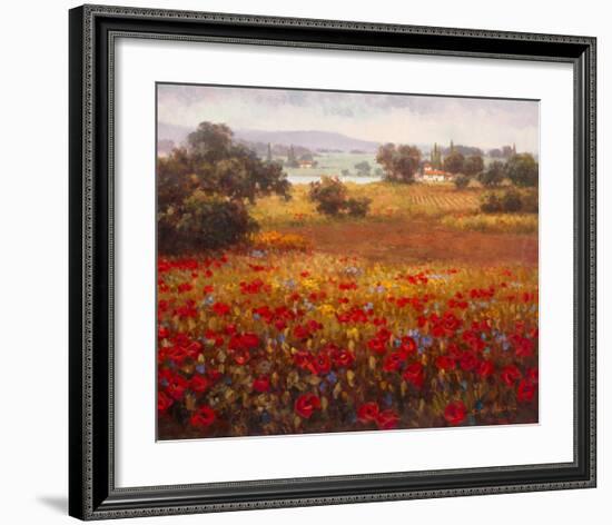 Italian Poppy Vista I-Ahn Seung Koo-Framed Art Print