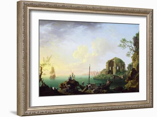 Italian Port Scene (Sunrise)-Thomas Patch-Framed Giclee Print