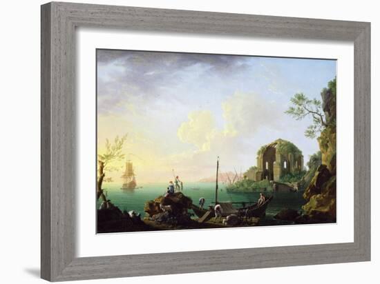 Italian Port Scene (Sunrise)-Thomas Patch-Framed Giclee Print