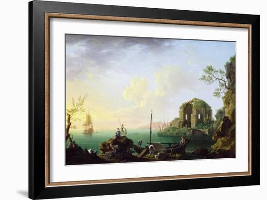 Italian Port Scene (Sunrise)-Thomas Patch-Framed Giclee Print