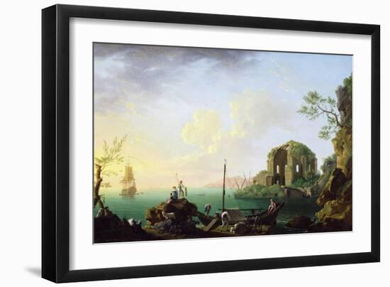 Italian Port Scene (Sunrise)-Thomas Patch-Framed Giclee Print