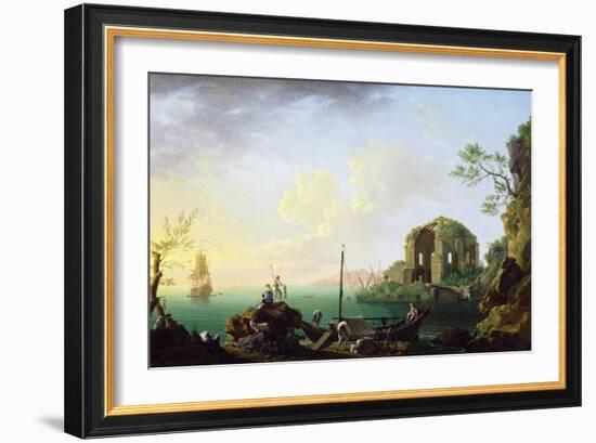 Italian Port Scene (Sunrise)-Thomas Patch-Framed Giclee Print