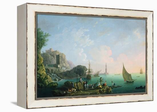 Italian Port Scene (Sunset)-Thomas Patch-Framed Premier Image Canvas