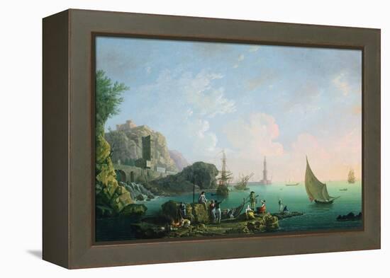 Italian Port Scene (Sunset)-Thomas Patch-Framed Premier Image Canvas