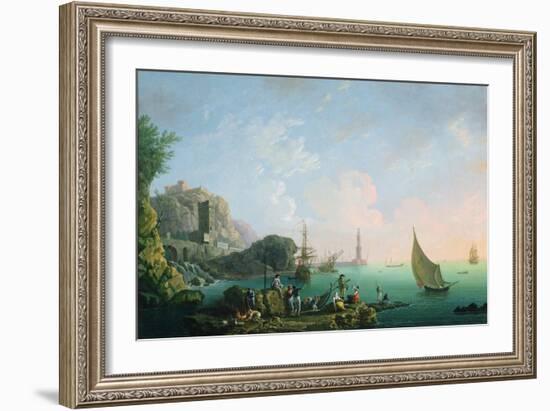 Italian Port Scene (Sunset)-Thomas Patch-Framed Giclee Print