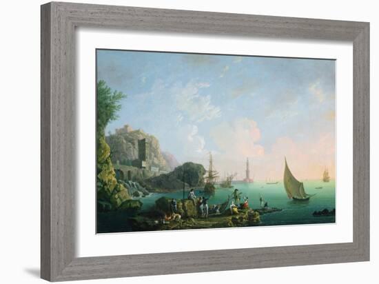 Italian Port Scene (Sunset)-Thomas Patch-Framed Giclee Print